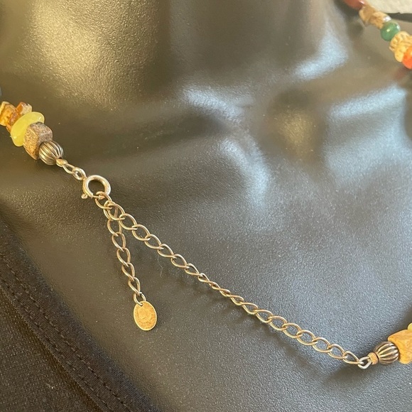 Carolyn Pollack Relio Multi Gemstone & Sterling Spirit Bear Necklace 18”-22” - Picture 4 of 6